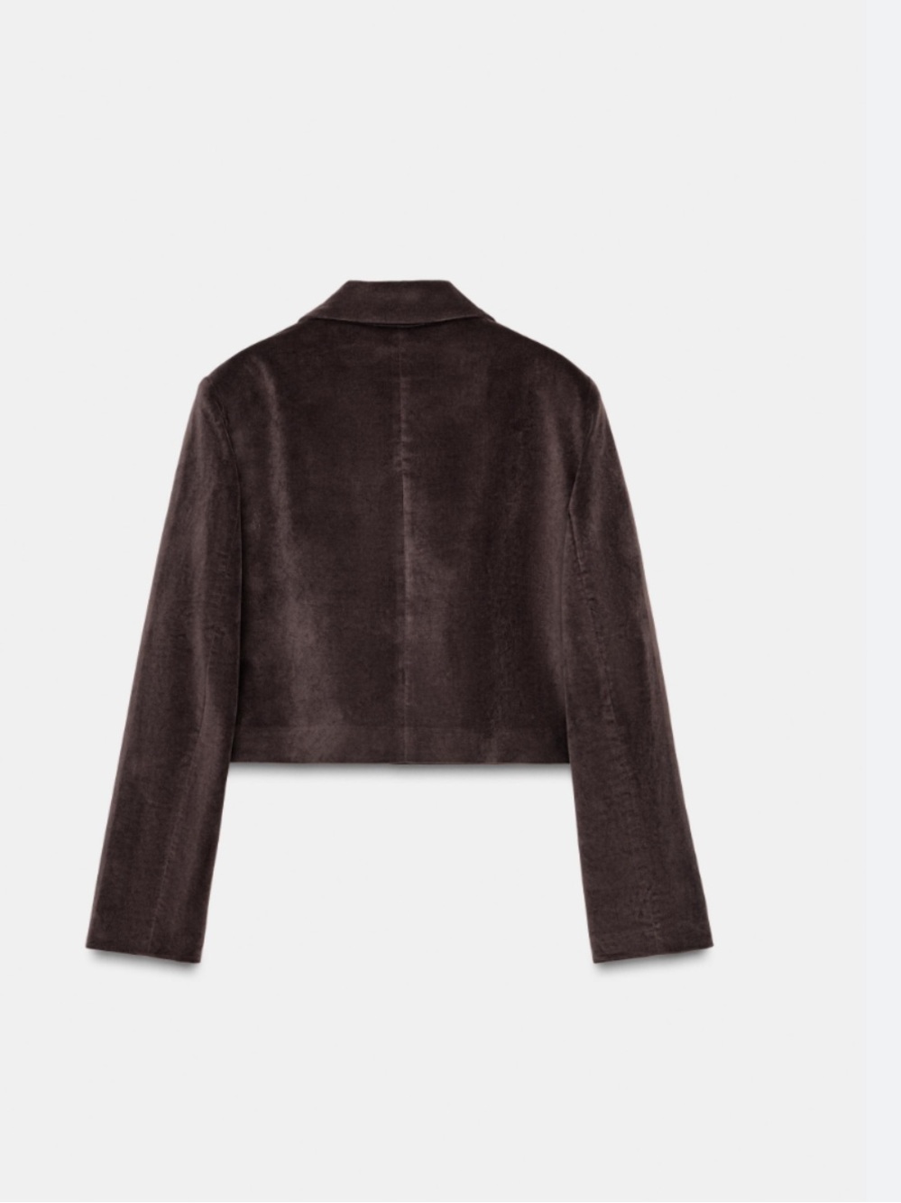 ZARA VELVET CROP BLAZER - Picture 7 of 8